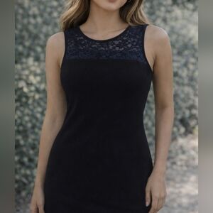 My Michelle Black Floral Velvet Dress